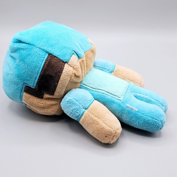 Minecraft Plush 8" Happy Explorer Diamond Steve Blue Stuffed Animal Toy 2018 - Picture 6 of 6